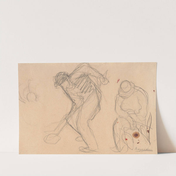 Study for 'The Street Pavers'; Two Workmen by Umberto Boccioni