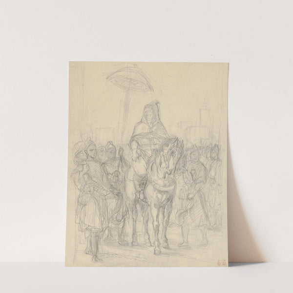 Study for ‘The Sultan of Morocco and His Entourage’ (ca. 1855–56) by Eugène Delacroix