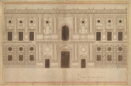 Study for the West Façade of the Palace of Charles V, The Alhambra, Granada