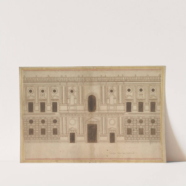 Study for the West Façade of the Palace of Charles V, The Alhambra, Granada by Juan de Orea