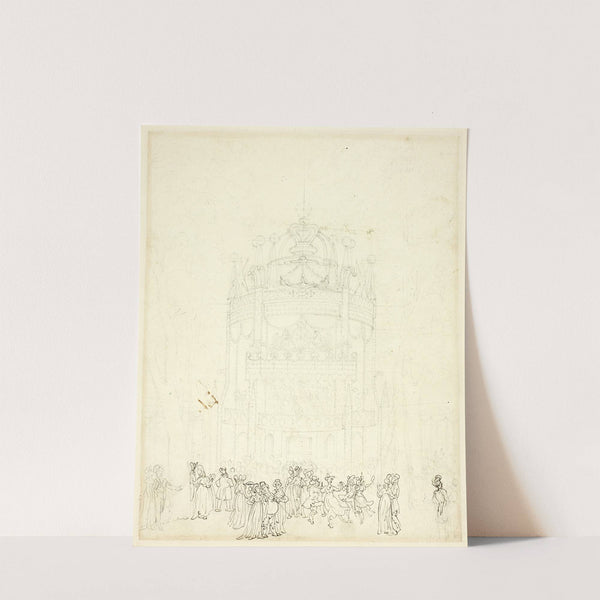 Study for Vauxhall Garden (c. 1809) by Augustus Charles Pugin