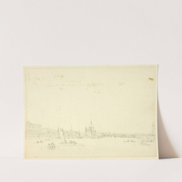 Study for View of London from the Thames (c. 1809) by Augustus Charles Pugin