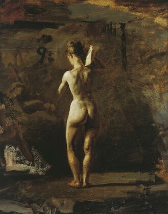 Study for ‘William Rush Carving His Allegorical Figure of the Schuylkill River’ — size preview