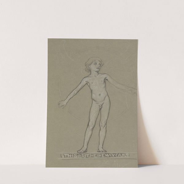 Study for Winged Youth (The New Year) (ca. 1893) by Elihu Vedder