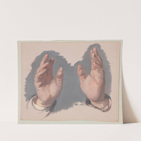 Study (I) of Both Hands of the Bishop to the Painting 'The Oath of Queen Jadwiga' by Józef Simmler