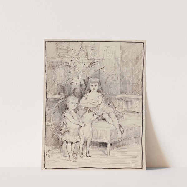 Study, Michael and Xenia, Children of Alexander III (1881-1882) by Albert Edelfelt