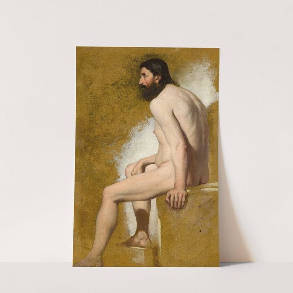 Study Of A Bearded Male Nude by William Etty