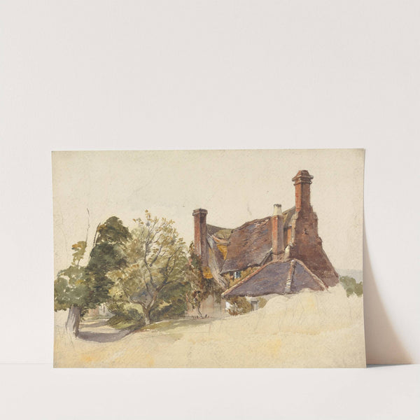 Study of a Cottage by a lane by William James Müller