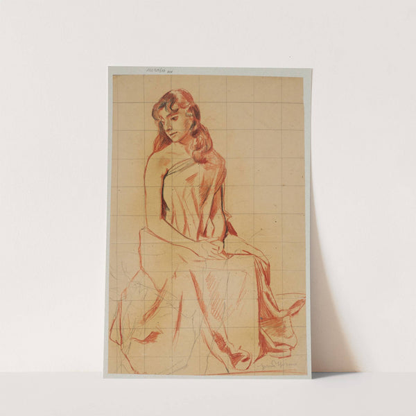 Study of a Draped Young Woman (1885) by Hans Thoma