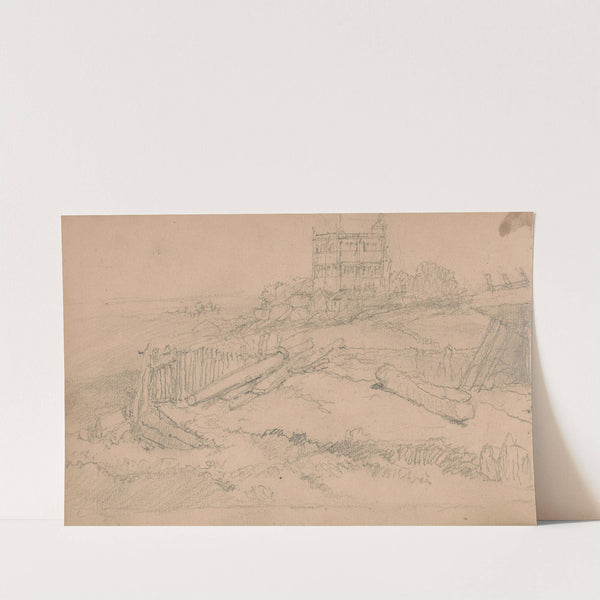 Study of a Dry Dock with Boat (1863) by Clarkson Stanfield