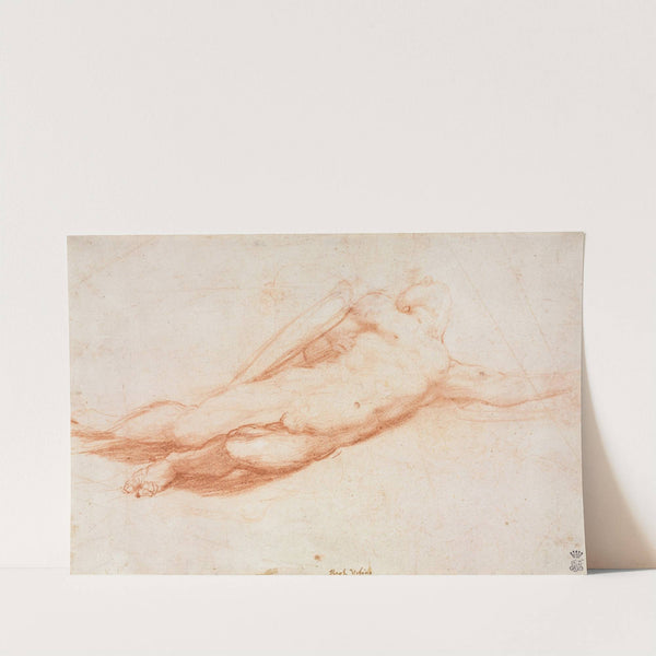 Study of a Fallen Soldier (possibly the Conversion of Saul) (recto) by Correggio