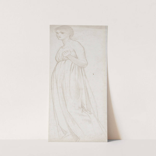 Study of a female figure by Joseph Edward Southall