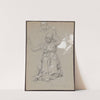 Study of a female figure; verso (study of a half-naked woman_1881 - 1885) by Hans Thoma