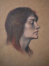 Study of a female head for The Love Potion