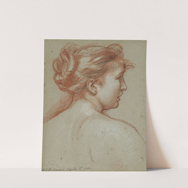 Study of a female head, seen from behind (1882) by Sir William Blake Richmond