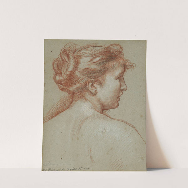Study of a female head, seen from behind (1882) by William Blake Richmond