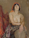 Study of a female model with a drum
