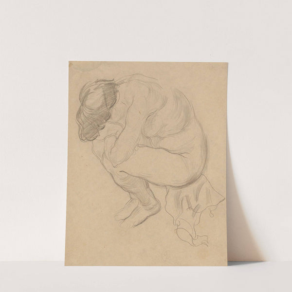 Study of a female nude by Zygmunt Waliszewski