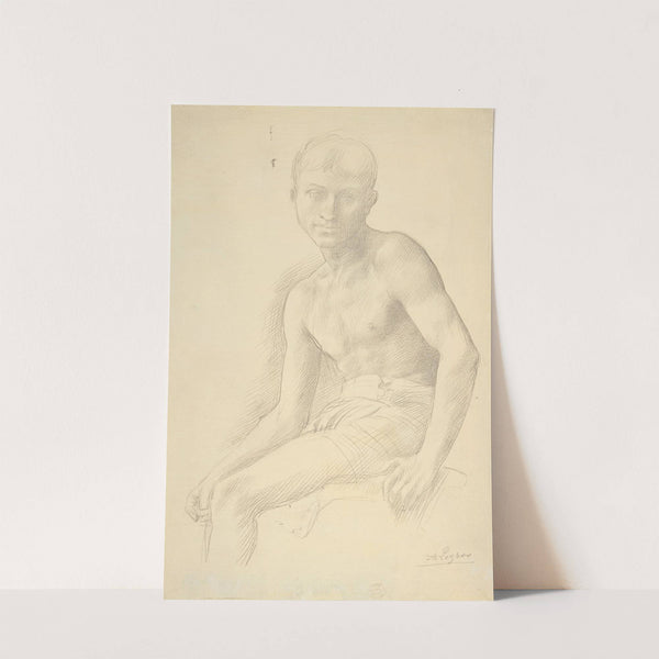 Study of a Figure. (1837–1911) by Alphonse Legros