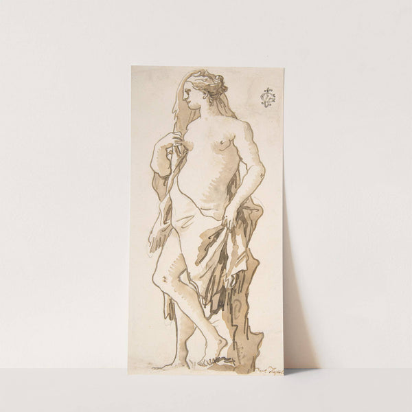 Study of a Garden Sculpture; Iole (1727–1804) by Giovanni Domenico Tiepolo