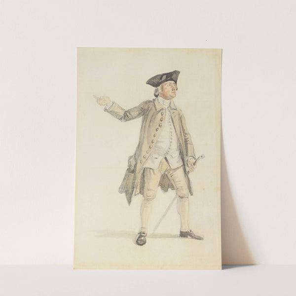 Study of a gentleman wearing a tricorn hat by Paul Sandby