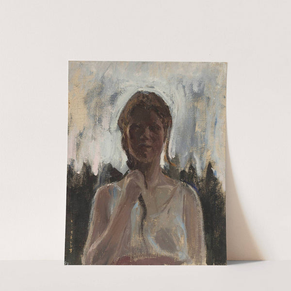 Study of a girl by Jan Ciągliński