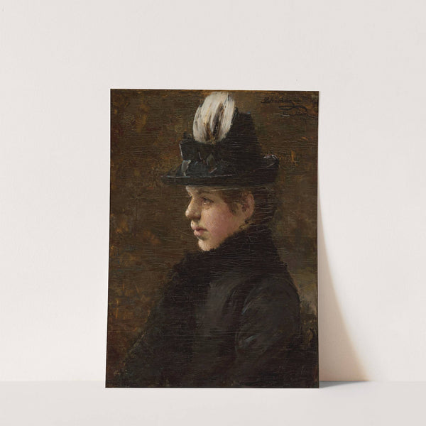 Study of a girl in a hat with a little feather (1897) by Olga Boznanska