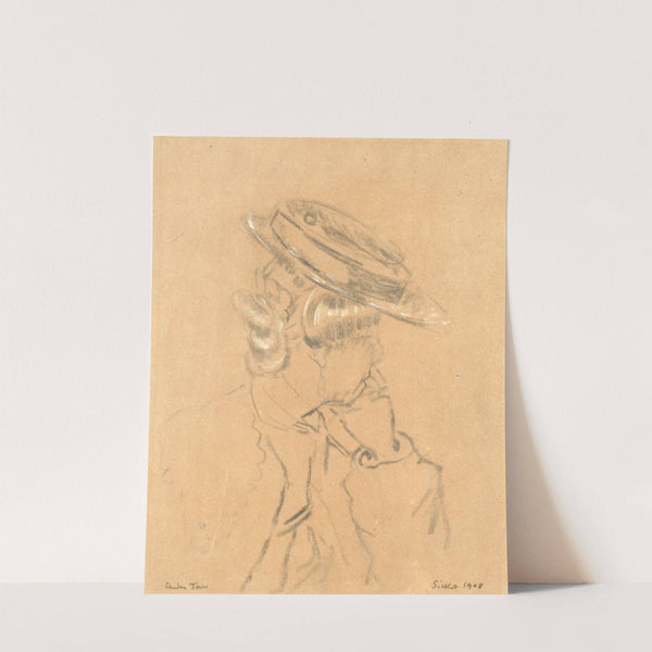 Study of a Girl in a Straw Boater by Walter Richard Sickert