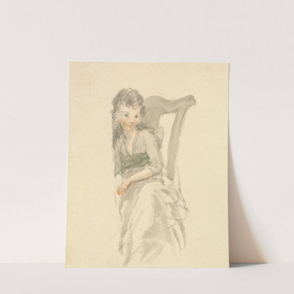 Study of a Girl Seated on a Chair by Nicholas Pocock