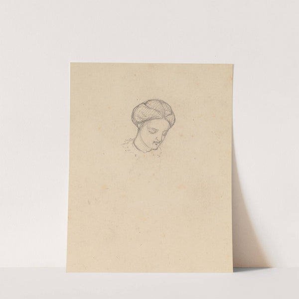 Study of a Girl’s Head (c. 1858) by Elihu Vedder
