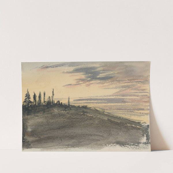 Study of a Hill with Trees by Barbara Bodichon