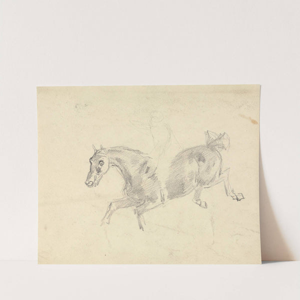 Study of a horse with a figure on its back by Sawrey Gilpin