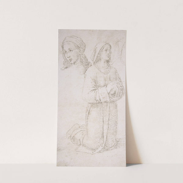 Study of a Kneeling Youth and of the Head of Another (1500) by Pietro Perugino