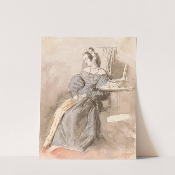 Study of a Lady Asleep in a Chair by Alfred Edward Chalon