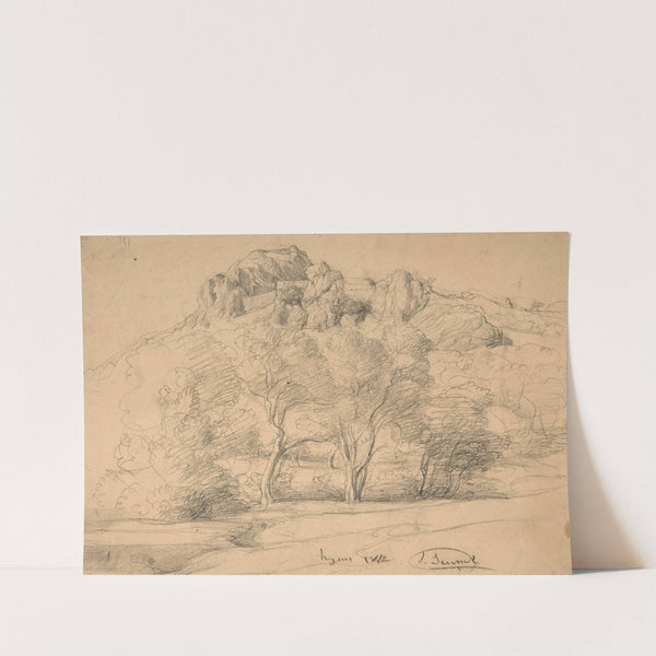 Study of a landscape, Hyères (1862) by Louis Janmot