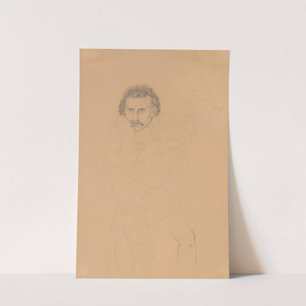 Study of a Madman for 'Das Narrenhaus' by Wilhelm von Kaulbach