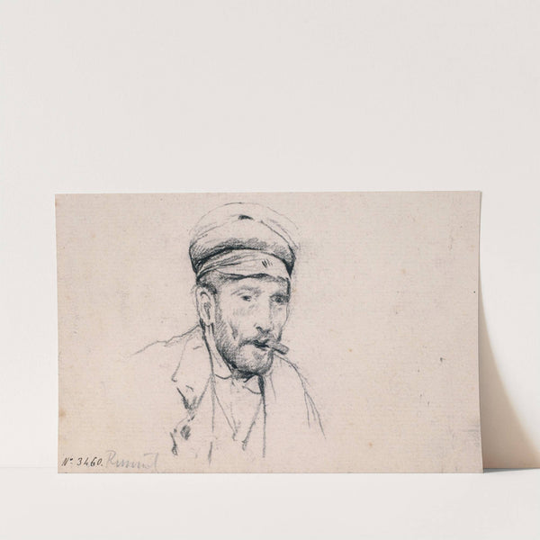 Study of a Male Head by Santiago Rusiñol