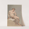 Study of a Male Nude. by Edward Francis Burney