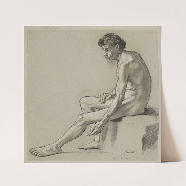 Study of a Male Nude (1887) by Hans Thoma