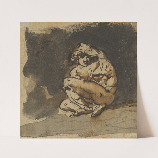 Study of a Male Nude (Althaemenes) Trying to Hide Himself by Nicolai Abildgaard