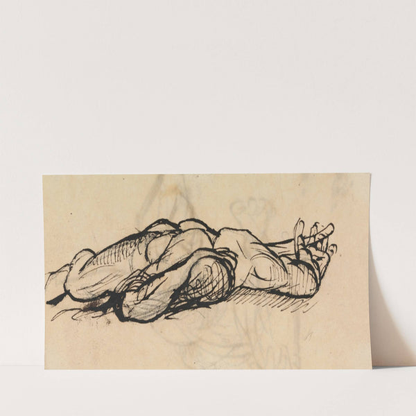 Study of a Male Nude, in a Laid out Position on the Floor by Benjamin Robert Haydon