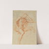 Study of a male nude, seated, resting his chin on his left hand by Baldassarre Franceschini