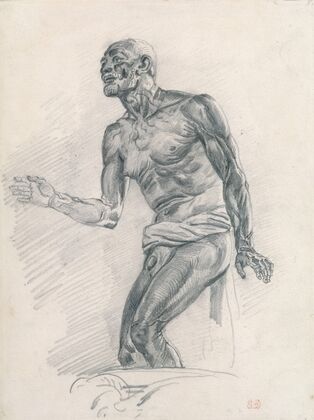 Study of a Male Nude Study for ‘The Death of Seneca’ (1838–40)