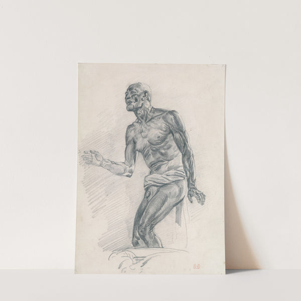 Study of a Male Nude Study for ‘The Death of Seneca’ (1838–40) by Eugène Delacroix