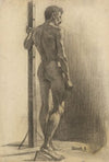 Study of a Man Holding a Pole
