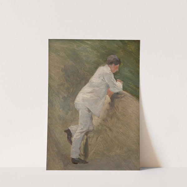 Study of a man in a white suit for ‘En bateau (Sisley et sa femme)’ (1880) by Marie Bracquemond