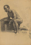 Study of a Man Kneeling on One Knee