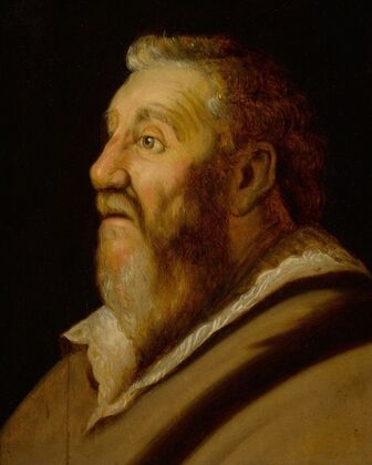 Study of a man looking up