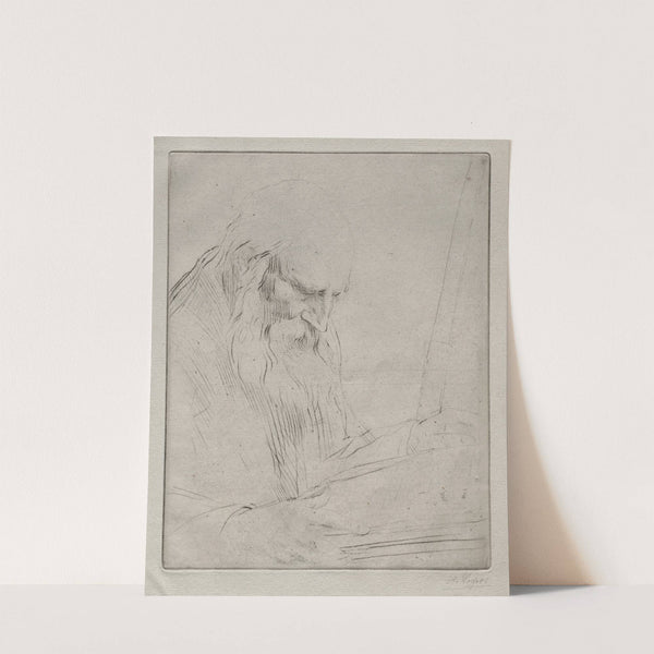 Study of a Man Reading (c. 1857–1911) by Alphonse Legros