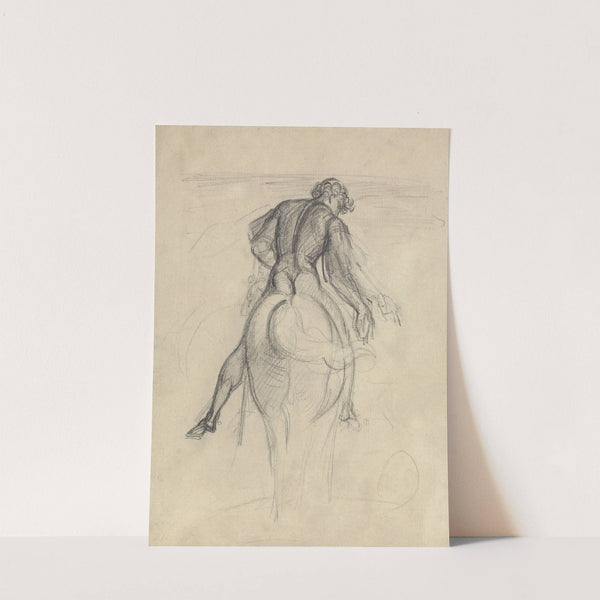 Study of a Man Riding a Horse by Theodor von Holst